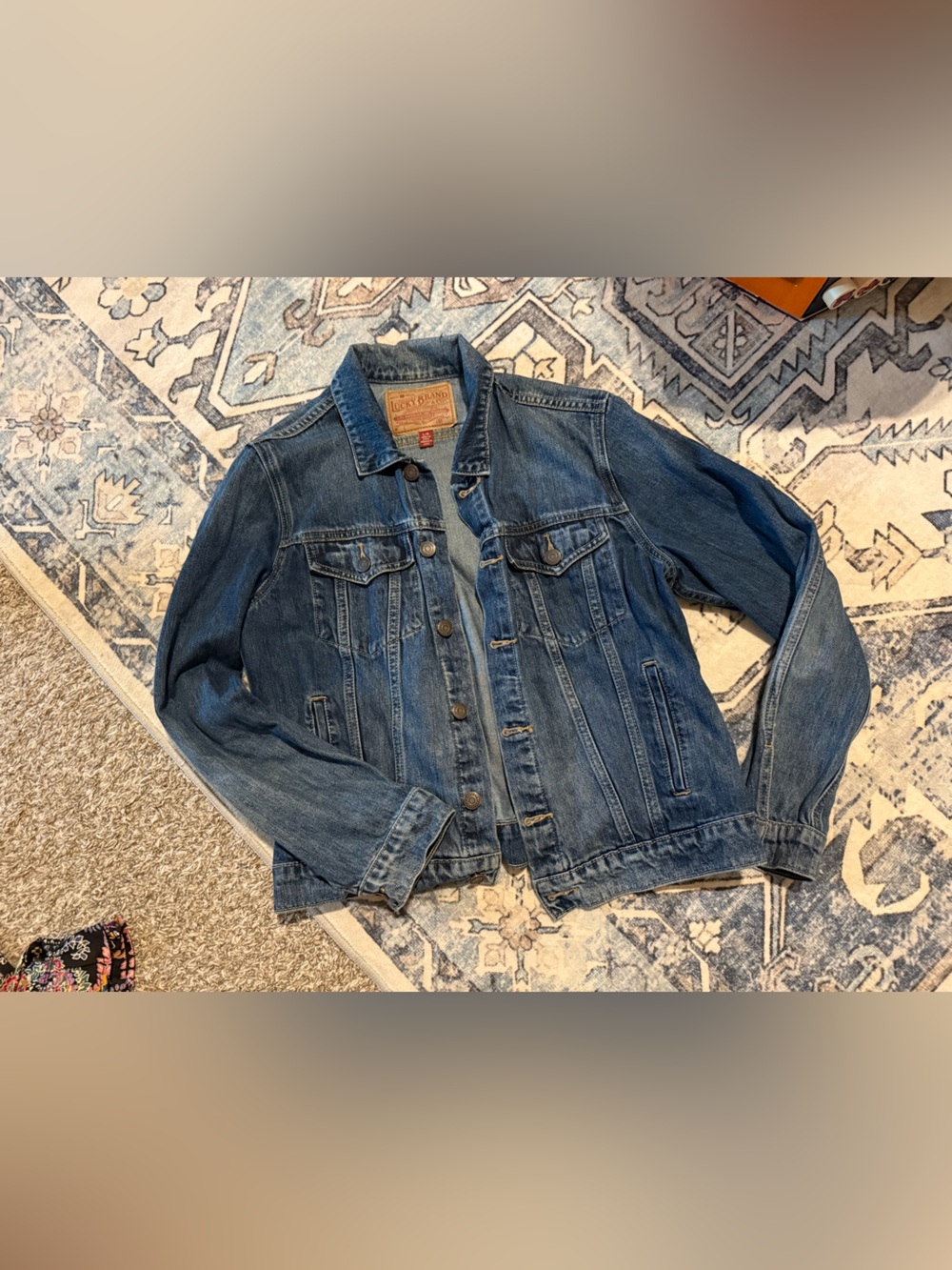 Lucky Brand Women Blue Denim Relaxed Jacket